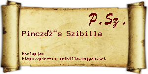 Pinczés Szibilla névjegykártya